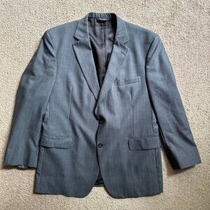 Jos A Bank Blazer Mens 46R 100% Wool Sport Coat Two Button Suit Jacket Grey